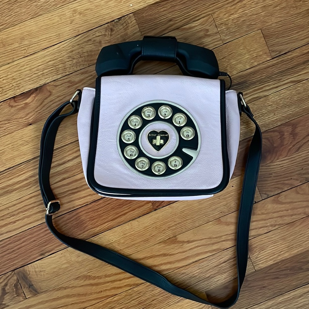 Pink Betsy Johnson phone purse